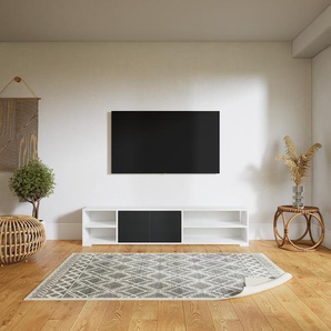 Lowboard Schwarz - Designer-TV-Board: Türen in Schwarz - Hochwertige Materialien - 190 x 42 x 34 cm, Komplett anpassbar