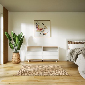 Sideboard Weiß - Designer-Sideboard: Schubladen in Weiß - Hochwertige Materialien - 151 x 72 x 34 cm, Individuell konfigurierbar