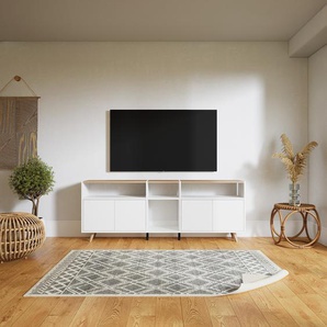 Sideboard Weiß - Designer-Sideboard: Türen in Weiß - Hochwertige Materialien - 190 x 72 x 34 cm, Individuell konfigurierbar