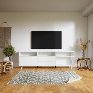 Sideboard Weiß - Sideboard: Schubladen in Weiß & Türen in Weiß - Hochwertige Materialien - 226 x 72 x 34 cm, konfigurierbar