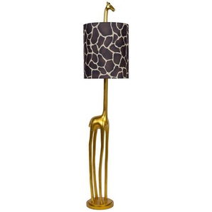 Lucide Stehleuchte Extravaganza Miss Tall, Messing, Textil, Giraffe,Giraffe, zylindrisch,zylindrisch, 160 cm, RoHS, Reach, Schnurschalter, Lampen & Leuchten, Innenbeleuchtung, Stehlampen, Stehlampen