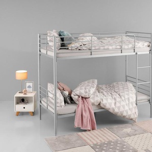 Lüttenhütt Etagenbett Hayo, Metallbett, Stockbett (teilbar in 2 Einzelbetten), perfekt für kleine Räume, mehrere Farben, (B/T/H) ca. 208/97/160 cm