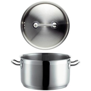 Mäser Fleischtopf Professional, Silber, Metall, 6,1 L, rund, 24x14x33.5 cm, backofengeeignet, stapelbar, geschmacksneutral,backofengeeignet, Kochen, Töpfe, Fleischtöpfe