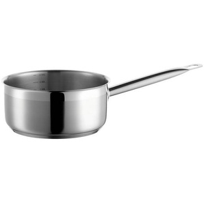 Mäser Stielkasserolle Professional, Silber, Metall, 2,8 L, rund, 20x9.5x40.5 cm, backofengeeignet, stapelbar, geschmacksneutral, Sandwichboden, Kochen, Töpfe, Stielkasserollen