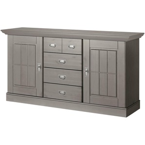 maison bleue Sideboard Florian - grau - Materialmix - 171,3 cm - 90,1 cm - 48 cm | Möbel Kraft