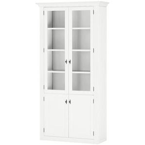 maison bleue Vitrine Petit Chalet - weiß - Materialmix - 113 cm - 226 cm - 44 cm | Möbel Kraft