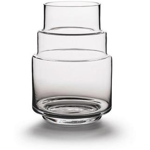 Markslöjd Vase, Klar, Glas, zylindrisch, 23 cm, handgemacht, zum Stellen, Dekoration, Vasen, Glasvasen