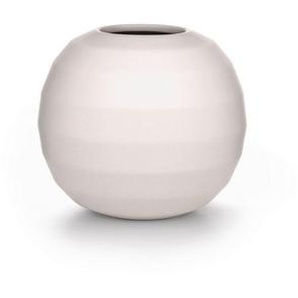 Markslöjd Vase, Weiß, Keramik, bauchig, 14 cm, handgemacht, zum Stellen, Dekoration, Vasen, Keramikvasen