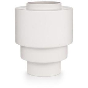 Markslöjd Vase, Weiß, Keramik, zylindrisch, 19.5 cm, handgemacht, Dekoration, Vasen, Keramikvasen