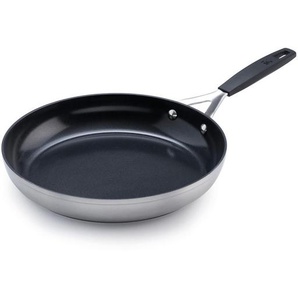 Masterpro Bratpfanne, Schwarz, Silber, Metall, Kunststoff, 2.5 l, rund, Lfgb, PFOA-frei, PTFE-frei, Kochen, Pfannen, Bratpfannen