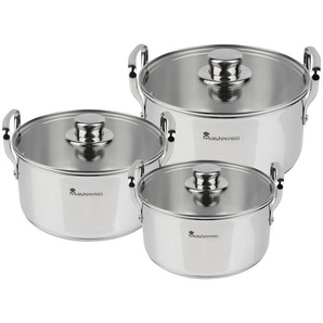 Masterpro Kochtopfset Masterpro Smart, Silber, Metall, 6-teilig, 20 cm,24 cm, 3,14 l,6,5 l,11,6 l, Kochen, Töpfe, Topfsets