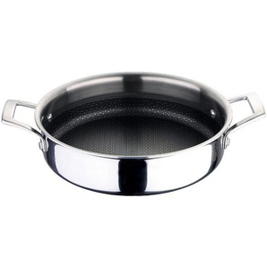 Masterpro Schmorpfanne, Schwarz, Edelstahl, Metall, 2.66 l, rund, Lfgb, hitzebeständige Griffe, energiesparend, wärmeisolierter Griff, Kochen, Pfannen, Bratpfannen