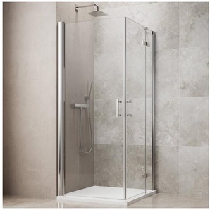 maw by GEO Eckdusche maw flex PRO AP-E130, BxT: 100x100 cm, Einscheibensicherheitsglas