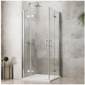 maw by GEO Eckdusche maw flex PRO AP-E340, BxT: 80x80 cm, Einscheibensicherheitsglas