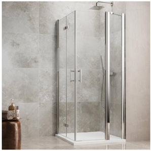 maw by GEO Eckdusche maw flex PRO AP-E420, BxT: 80x80 cm, Einscheibensicherheitsglas