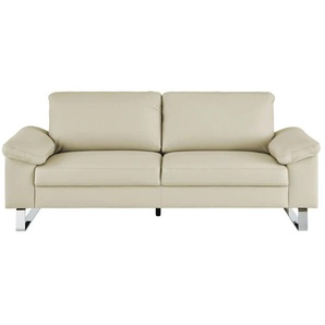 Max Schelling Ledersofa aus Echtleder Maximum ¦ beige ¦ Maße (cm): B: 184 H: 86 T: 97