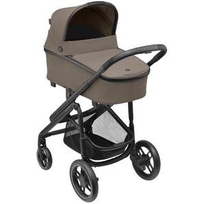 Maxi-Cosi Kinderwagen Plaza +, Graubraun, Textil, 60x107 cm, EN 1888, UV 50+, Fußstütze abklappbar, Federung, 5-Punkte-Gurt, für Babyschale geeignet, Einhand-Faltmechanismus, Baby on Tour, Kinderwagen, Kombikinderwagen