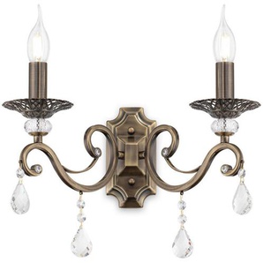 Maytoni Wandleuchte Royal Classic, Messing, Metall, Glas, Laterne,Laterne, 39x25x39 cm, CE, gleichmäßige Lichtverteilung, Lampen & Leuchten, Innenbeleuchtung, Wandleuchten