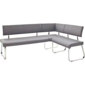 Eckbank MCA FURNITURE Arco Sitzbänke Gr. B/H/T: 189cm x 86cm x 138cm, langer Schenkel beidseitig montierbar, grau Eckbank frei im Raum stellbar, Breite 200 cm, belastbar bis 500 kg