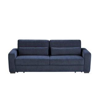 medium Schlafsofa mit Bettkasten Kingsley De Luxe ¦ blau ¦ Maße (cm): B: 248 H: 92 T: 107