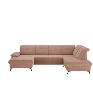 medium Wohnlandschaft  Planova II ¦ rosa/pink ¦ Maße (cm): B: 338 H: 96 T: 231