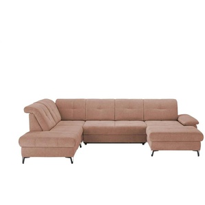 medium Wohnlandschaft  Planova II ¦ rosa/pink ¦ Maße (cm): B: 338 H: 96 T: 249