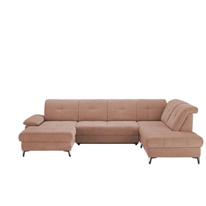 medium Wohnlandschaft  Planova II ¦ rosa/pink ¦ Maße (cm): B: 338 H: 96 T: 249