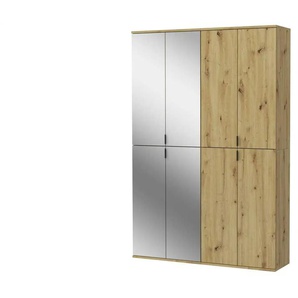 Mehrzweckschrank-Set ¦ holzfarben ¦ Maße (cm): B: 122 H: 193