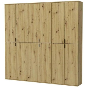 Mehrzweckschrank-Set ¦ holzfarben ¦ Maße (cm): B: 183 H: 193