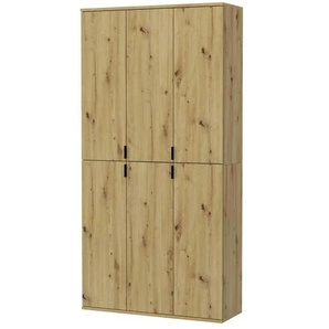 Mehrzweckschrank-Set ¦ holzfarben ¦ Maße (cm): B: 91 H: 193