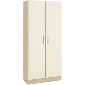 Mehrzweckschrank WIHO KÜCHEN Kiel Schränke Gr. B/H/T: 80cm x 180cm x 35cm, 2 St., beige (front: magolia, korpus: sonoma eiche) Typ 3