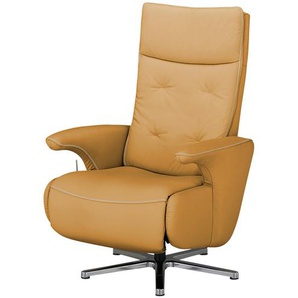 meinSofa Drehsessel aus Leder Franzi ¦ orange ¦ Maße (cm): B: 73 H: 115 T: 83