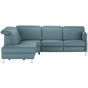 meinSofa Ecksofa  Leon ¦ blau ¦ Maße (cm): B: 259 H: 83 T: 236