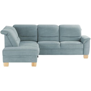 meinSofa Ecksofa  Liva ¦ blau ¦ Maße (cm): B: 254 H: 106 T: 224