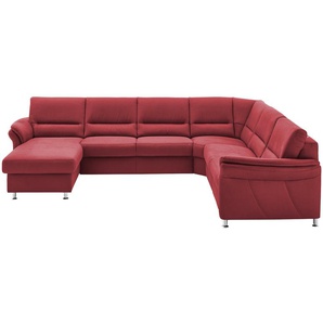 meinSofa Wohnlandschaft mit Boxspringpolsterung  Donald ¦ rot ¦ Maße (cm): B: 330 H: 89 T: 173