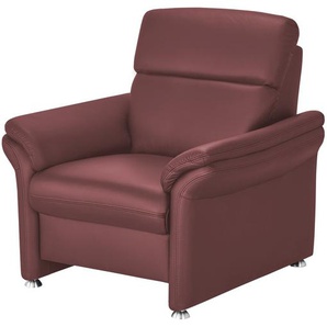 meinSofa Ledersessel dunkelrot - Leder Manon ¦ lila/violett ¦ Maße (cm): B: 98 H: 94 T: 92