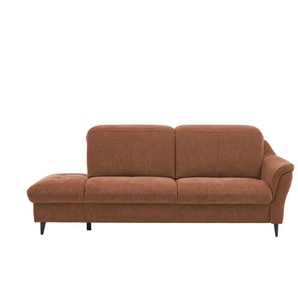 meinSofa Recamiere  Ellen ¦ orange ¦ Maße (cm): B: 219 T: 102