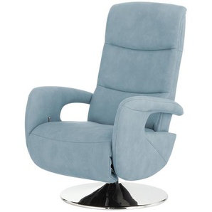 meinSofa Sessel mit Relaxfunktion Franzi-S ¦ blau ¦ Maße (cm): B: 71 H: 110 T: 83