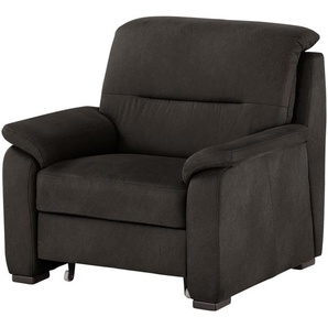 meinSofa Sessel mit ausziehbarem Hocker  Vera ¦ grau ¦ Maße (cm): B: 100 H: 92 T: 95