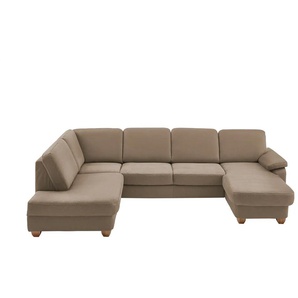 meinSofa Wohnlandschaft  aus Kunstleder Oliver ¦ braun ¦ Maße (cm): B: 300 H: 85 T: 202