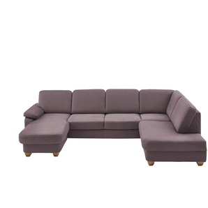 meinSofa Wohnlandschaft  aus Kunstleder Oliver ¦ lila/violett ¦ Maße (cm): B: 300 H: 85 T: 202