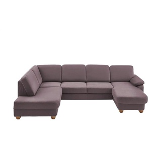 meinSofa Wohnlandschaft  aus Kunstleder Oliver ¦ lila/violett ¦ Maße (cm): B: 300 H: 85 T: 202