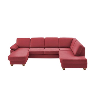 meinSofa Wohnlandschaft  aus Kunstleder Oliver ¦ rot ¦ Maße (cm): B: 300 H: 85 T: 202