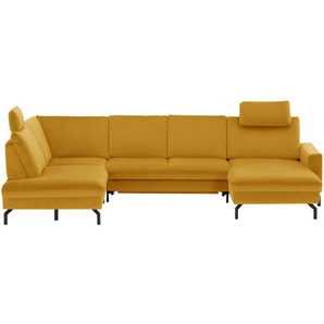 meinSofa Wohnlandschaft  Grace ¦ gelb ¦ Maße (cm): B: 332 H: 89 T: 220