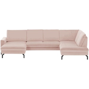 meinSofa Wohnlandschaft  Grace ¦ rosa/pink ¦ Maße (cm): B: 332 H: 89 T: 220