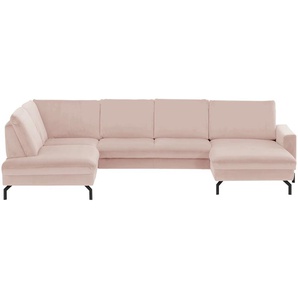 meinSofa Wohnlandschaft  Grace ¦ rosa/pink ¦ Maße (cm): B: 332 H: 89 T: 220