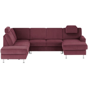 meinSofa Wohnlandschaft Mit verschiedenen Funktionen verfügbar Jana ¦ lila/violett ¦ Maße (cm): B: 309 H: 87 T: 235