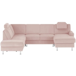 meinSofa Wohnlandschaft Mit verschiedenen Funktionen verfügbar Jana ¦ rosa/pink ¦ Maße (cm): B: 309 H: 87 T: 235