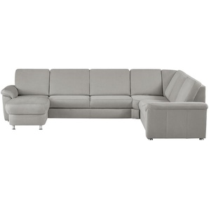 meinSofa Wohnlandschaft Mikrofaser Rita ¦ grau ¦ Maße (cm): B: 330 H: 91 T: 240