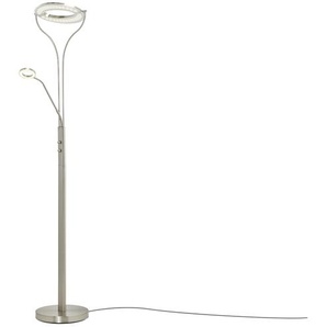 Meisterleuchten LED-Deckenfluter, 2-flammig, Chrom - silber - Materialmix - 35,5 cm - 180 cm - 28 cm | Möbel Kraft